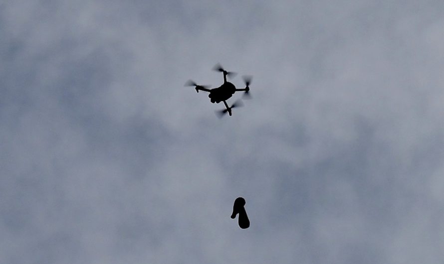 Drone drops its load….