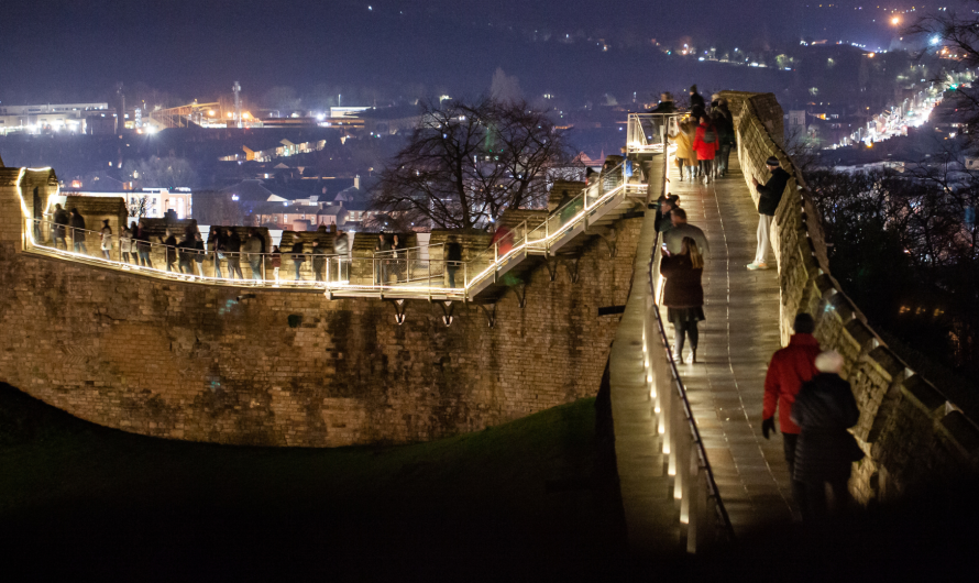 Lincoln Castle magical Christmas lights!