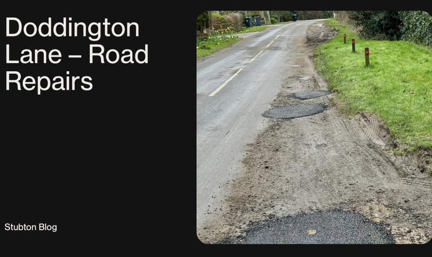 Doddington Lane – Road Repairs